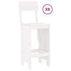 vidaXL Garden Bar Set White Solid pine wood 9 Piece Bar Set Footrest
