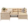 vidaXL Garden Sofa Set Natural Wood Solid Pine Moderate Modular
