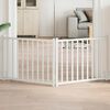 vidaXL Dog Gate Set of 2 White Solid fir wood 63 in by 23.6 in