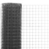 vidaXL Chicken Wire Fence Steel with PVC Coating 32.8x4.9' Grey