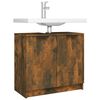 vidaXL Bathroom Cabinet Smoked Oak Engineered Wood Compact