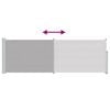 vidaXL Side Awning Grey Polyester with PU coating, powder-coated iron