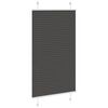 vidaXL Pleated Blind Black Polyester 31.5x39.4 in Height-Adjustable