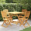 vidaXL Garden Dining Set Natural Wood Solid acacia wood Medium Foldable