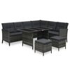 vidaXL Outdoor Dining Set Gray and dark gray