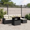 vidaXL Garden Sofa Set Black PE Rattan Garden Sofa Set Rectangular