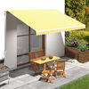 vidaXL Awning Orange and white Polyester with PU coating Large
