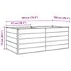 vidaXL Planter Light Grey 195 x 100 x 45 cm Galvanised Steel
