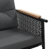 vidaXL Balcony Furniture Set Black Powder-coated steel