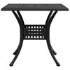 vidaXL Garden Table Black Cast Aluminum Medium Durable Garden Table