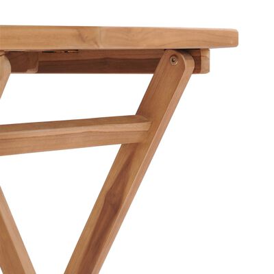 vidaXL Folding Patio Table 23.6"x23.6"x29.5" Solid Teak Wood