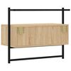 vidaXL TV Cabinet Sonoma Oak Engineered wood, Metal Medium Wall mounting