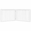 vidaXL Dog Gate Set of 2 White Poplar Wood 2 Panel 63 in Foldable