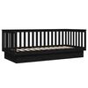 vidaXL Day Bed Black Solid pine wood 39.4 x 78.7 in