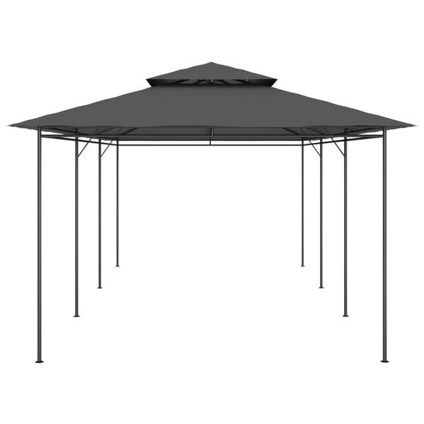 vidaXL Gazebo Anthracite Tubular Steel Large UV-Resistant Materials