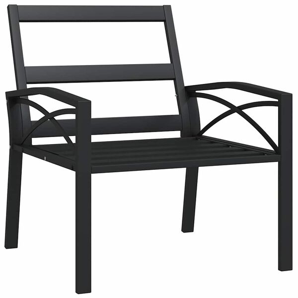 vidaXL Patio Chair Black and Sand