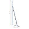 vidaXL Support Brackets for Fence Post 2 pcs Galvanized Steel