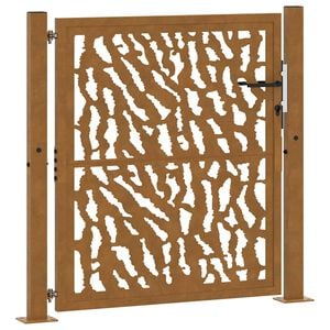 vidaXL Garden Gate 41.3x41.3" Weathering Steel Trace Design