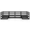 vidaXL Garden Lounge Set Black Solid pinewood Modular Garden Lounge Set