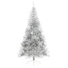 vidaXL Christmas Tree Silver PET, steel 94.5 in tall Decorative Inlays