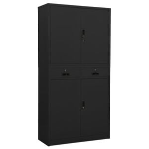 vidaXL Office Cabinet Anthracite Steel Large Office Cabinet