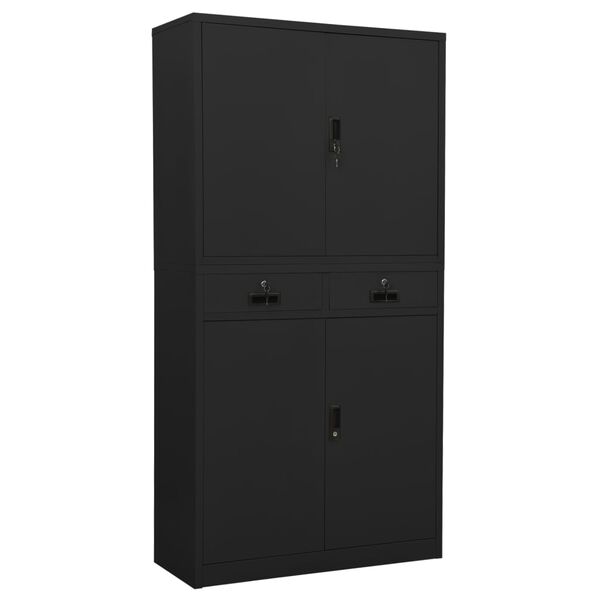 vidaXL Office Cabinet Anthracite Steel Large Office Cabinet