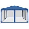 vidaXL Party Tent Blue High-density polyethylene with coating Large