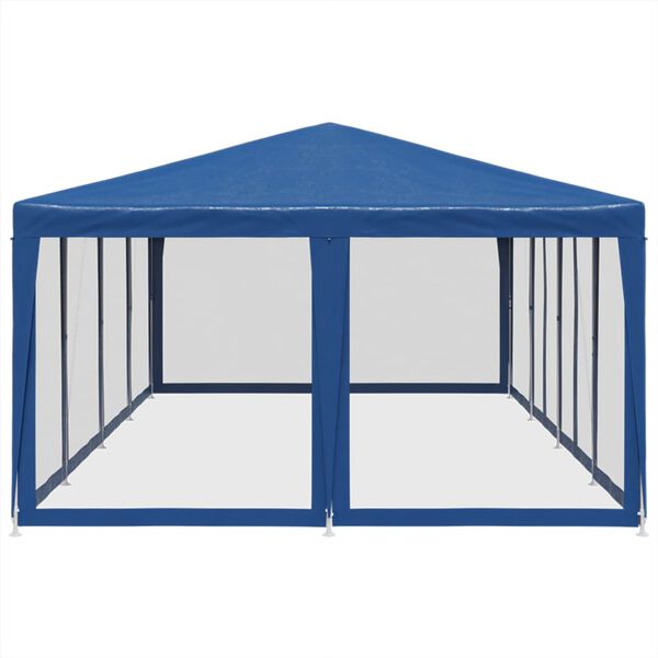 vidaXL Party Tent Blue High-density polyethylene with coating Large