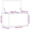 vidaXL Storage Box Old Wood 23.62 x 13.78 x 13.78 in Engineered Wood