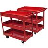 vidaXL Workshop Tool Trolleys with 3 Shelves 2 pcs