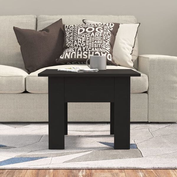 vidaXL Coffee Table Black Engineered Wood Medium Simple Coffee Table