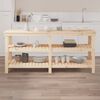 vidaXL Work Bench 71.3x19.7x31.5" Solid Wood Pine