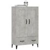 vidaXL Highboard Concrete grey Engineered wood, iron Tall Highboard