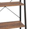 vidaXL Standing Shelf Dark brown and black Engineered wood, Steel Tall