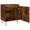 vidaXL Bedside Cabinet Set of 2 Smoked oak Engineered wood, iron