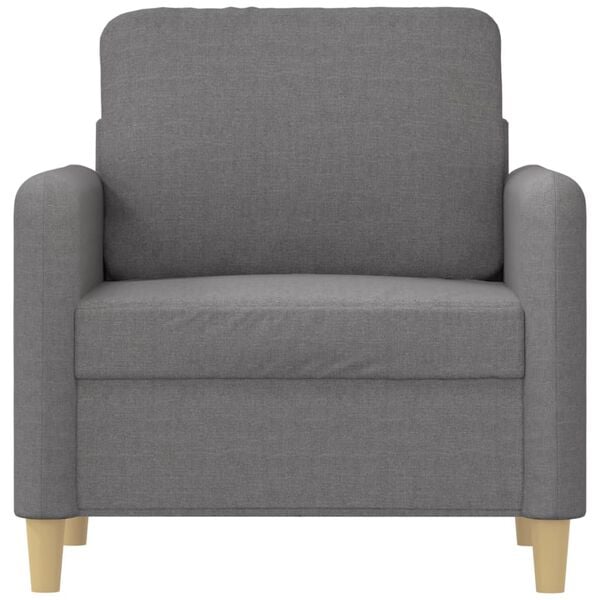 vidaXL Sofa Chair Light grey Fabric (100% polyester), metal, plywood