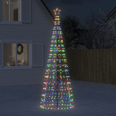 vidaXL Christmas Tree Light with Spikes 570 LEDs Colorful 118.1 ...