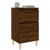 vidaXL Bedside Cabinet Set of 2 Brown Oak Engineered wood Standard