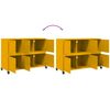 vidaXL Sideboard Mustard Yellow Cold-rolled steel Medium Rollable