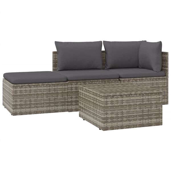 vidaXL Garden Lounge Set Gray
