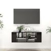 vidaXL Wall-Mounted TV Stand Black 40.2"x13.8"x13.8" Engineered Wood
