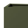 vidaXL Garden Planter Olive green Steel Medium Durable Garden Planter