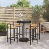 vidaXL Garden Bar Set Black