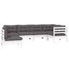vidaXL Garden Lounge Set White, Anthracite