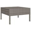 vidaXL Garden Lounge Set Grey PE Rattan Large Modular
