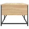 vidaXL Coffee Table Sonoma Oak Engineered Wood, Metal Medium