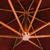 vidaXL Hanging Garden Parasol Terracotta Solid Fir Wood Large