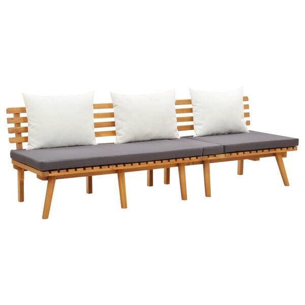 vidaXL Garden Lounge Set Dark grey Solid acacia wood Medium Modular