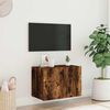 vidaXL TV Wall Cabinet Smoked Oak Engineered Wood Medium TV Wall Cabinet