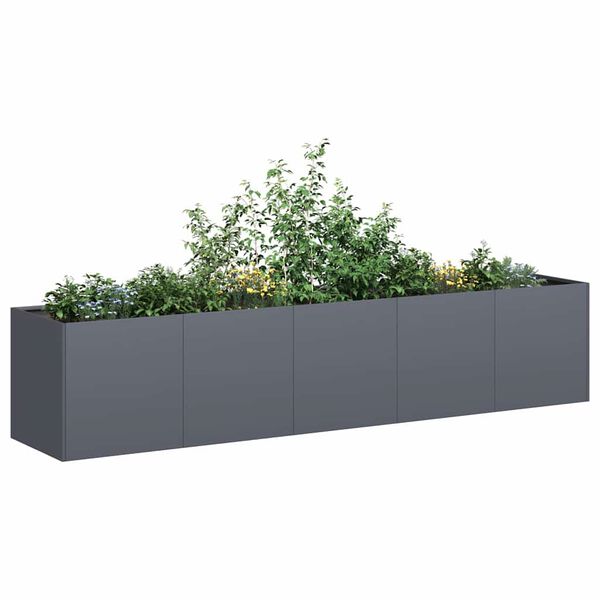 vidaXL Planter Anthracite Cold-rolled Steel Large Decorative Inlays